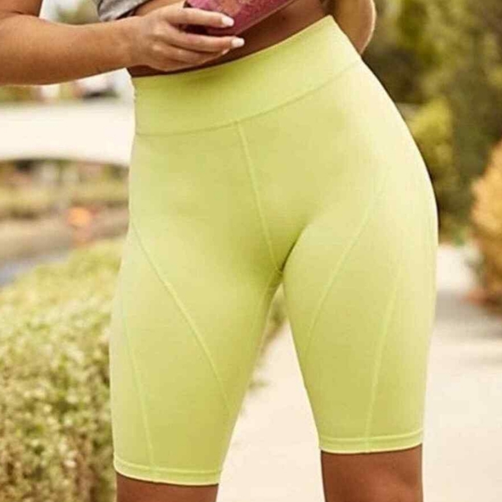 LAST CHANCE! free people ♡ movement biker baby shorts xs summer spring key lime